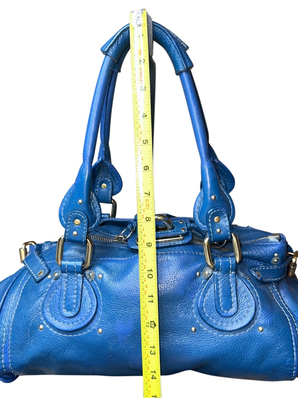 CHLOE PADDINGTON Blue Leather Bag - Lock and Key - Picture 13 of 17